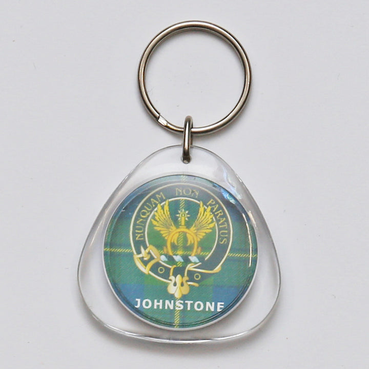 Clan Crest Plastic Key Chain - Johnstone