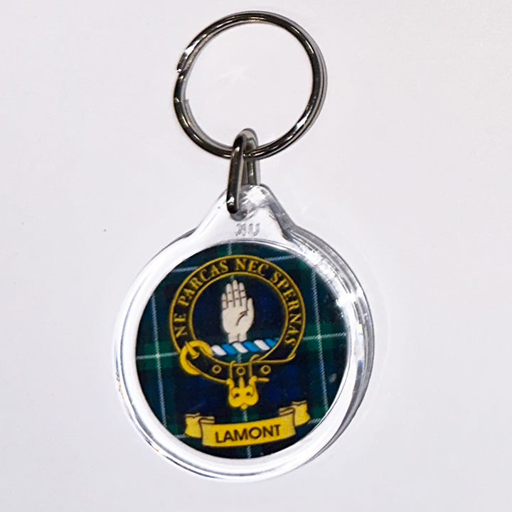 Clan Crest Plastic Key Chain - Lamont