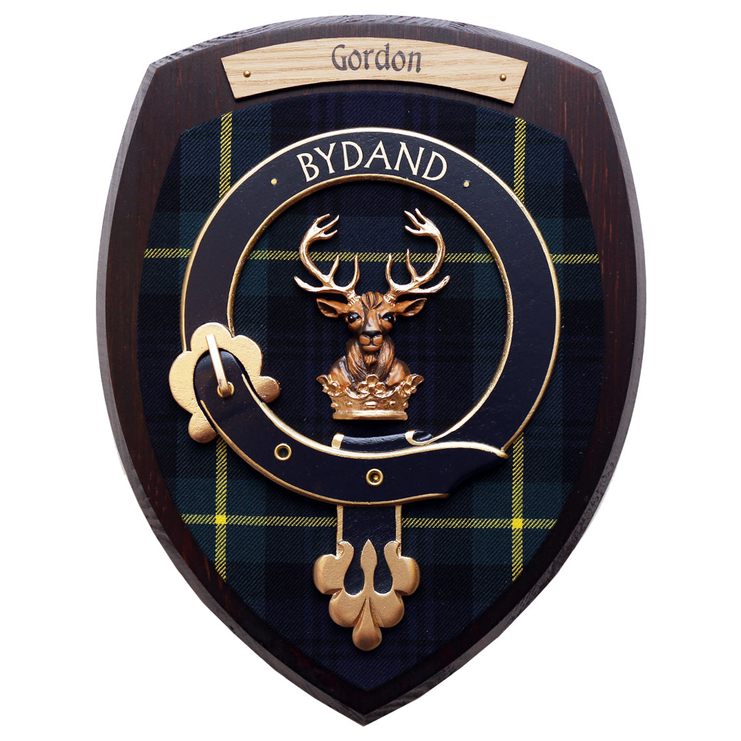 Large Gordon Wall Plaque Dark Wood