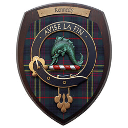 Large Kennedy Wall Plaque Dark Wood