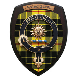 Large MacLeod of Lewis Wall Plaque Dark Wood