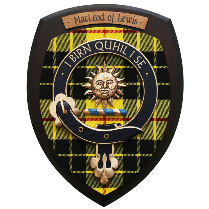 Large MacLeod of Lewis Wall Plaque Dark Wood