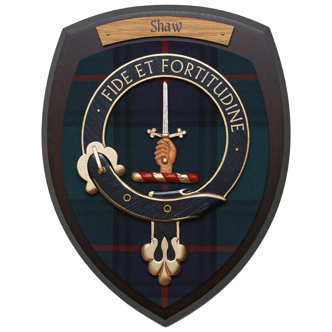 Large Shaw Wall Plaque Dark Wood