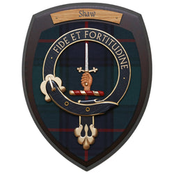 Large Shaw Wall Plaque Dark Wood