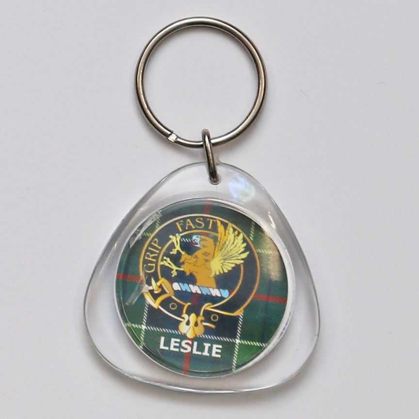 Clan Crest Plastic Key Chain - Leslie