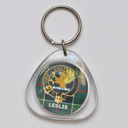 Clan Crest Plastic Key Chain - Leslie