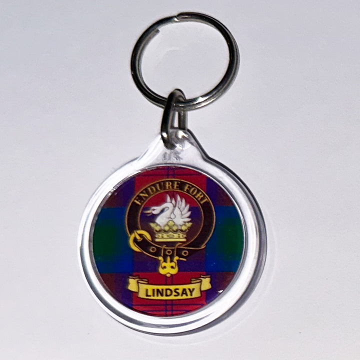 Clan Crest Plastic Key Chain - Lindsay