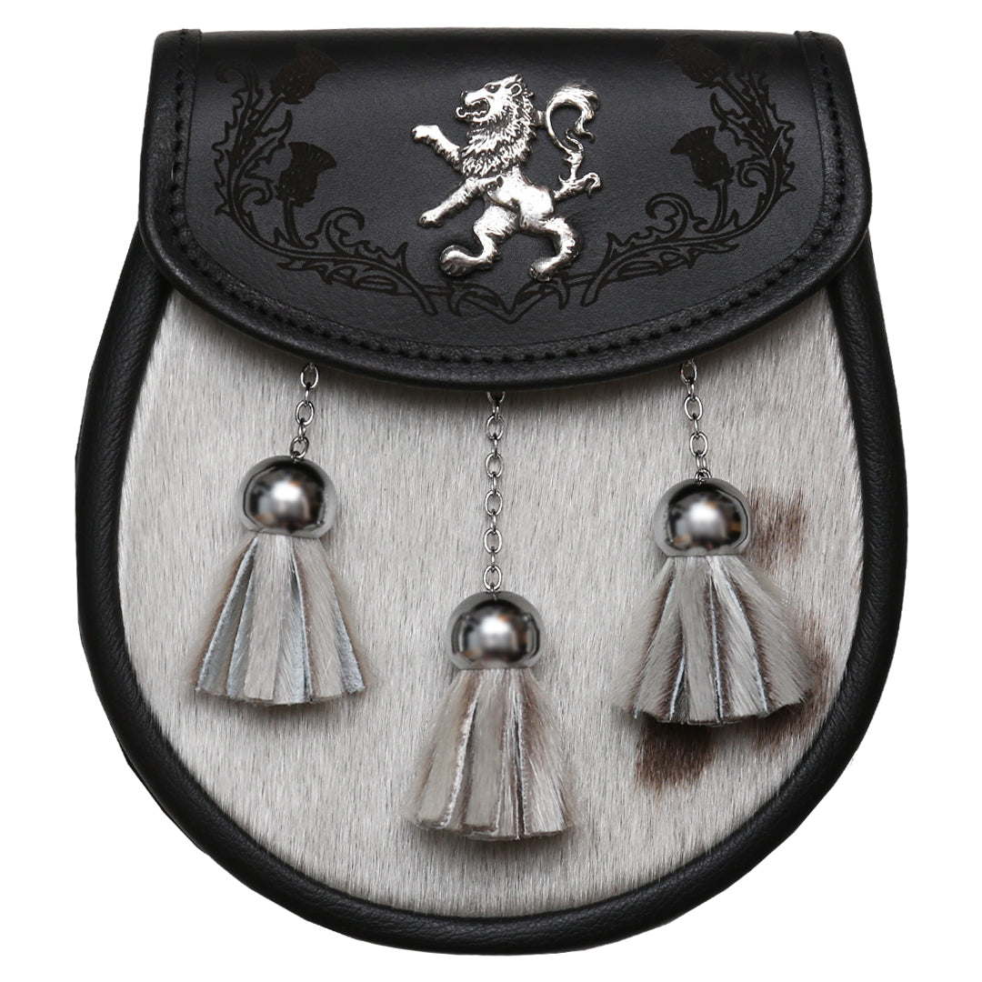 Lion Badge Thistle Semi-Dress Sporran