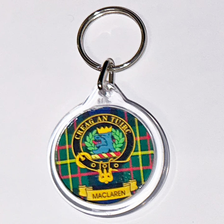 Clan Crest Plastic Key Chain - MacLaren