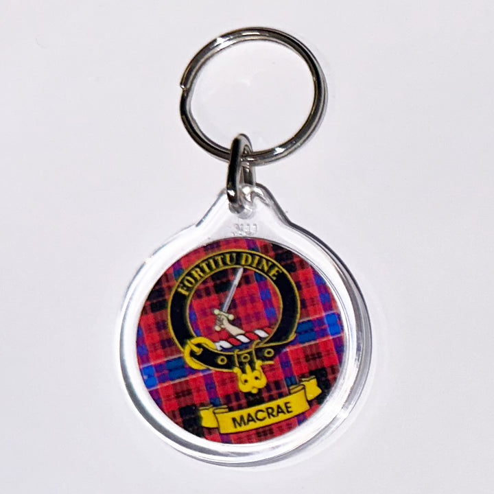 Clan Crest Plastic Key Chain - MacRae