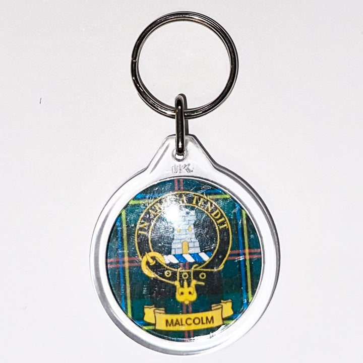 Clan Crest Plastic Key Chain - Malcolm