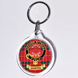 Clan Crest Plastic Key Chain - Martin