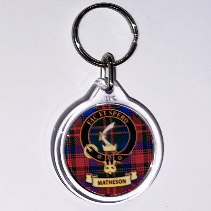 Clan Crest Plastic Key Chain - Matheson