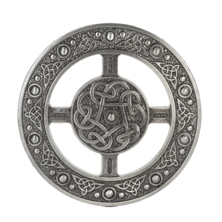 Matte Economy Plaid Brooch