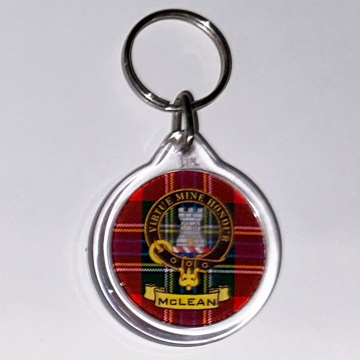 Clan Crest Plastic Key Chain - McLean