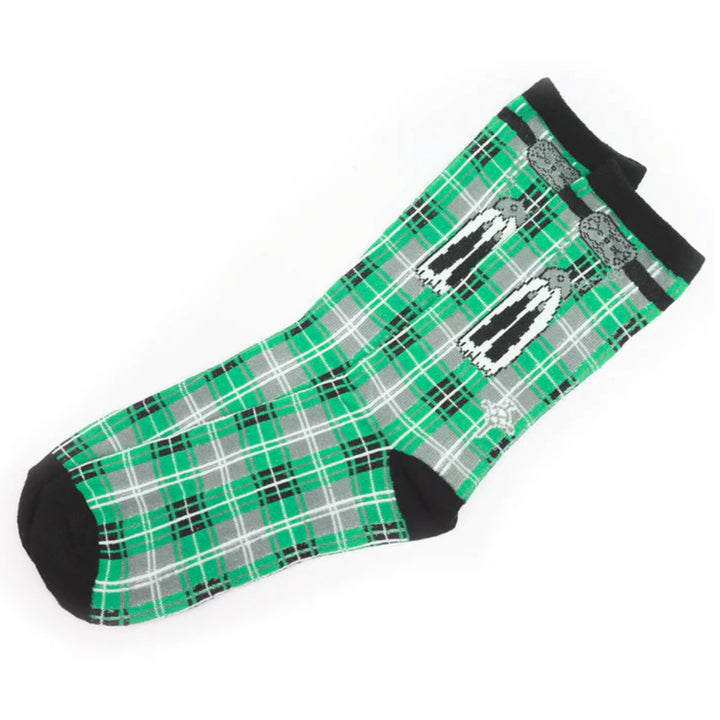 Mens Green Novelty Kilt Socks