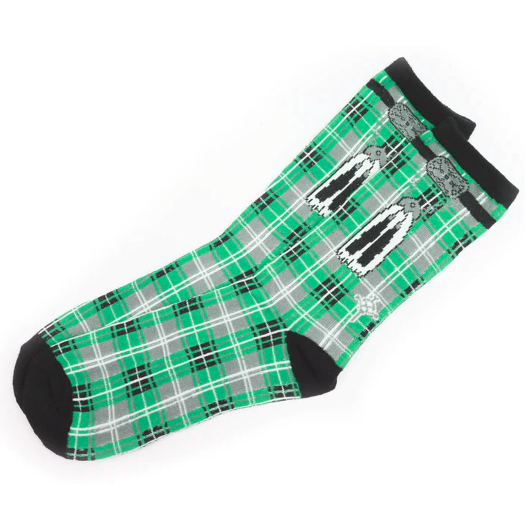 Mens Novelty Kilt Socks - Green