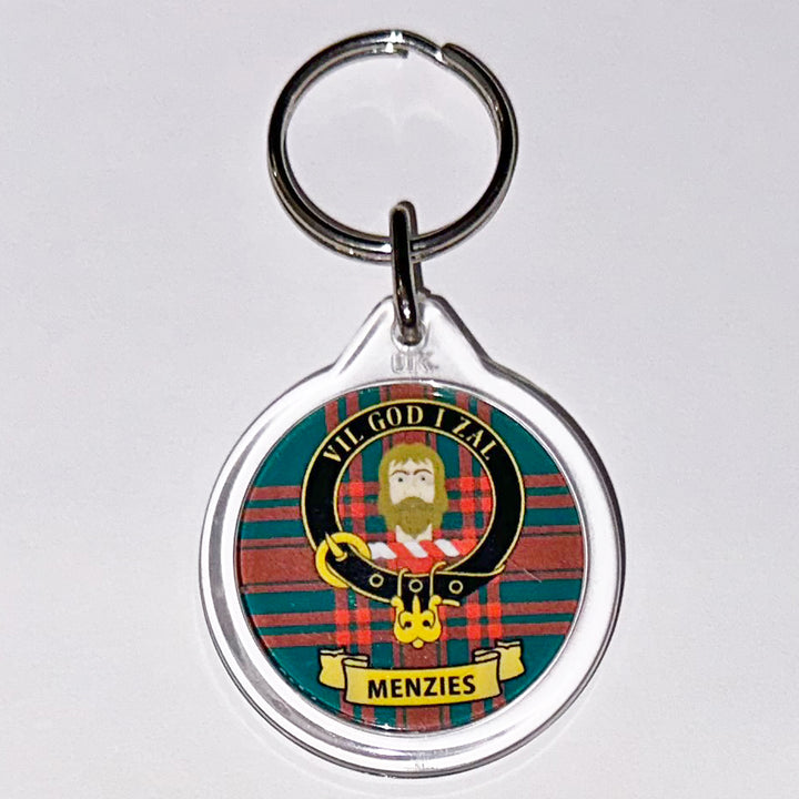 Clan Crest Plastic Key Chain - Menzies