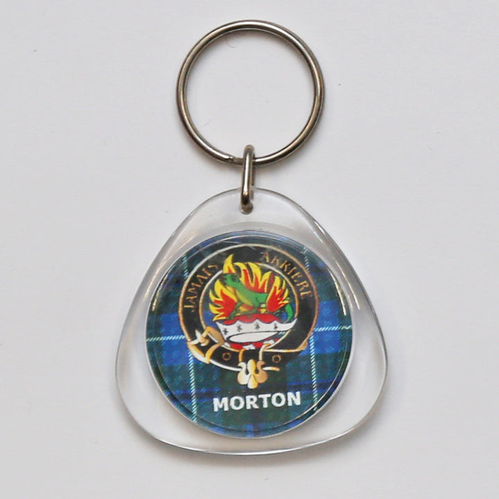 Clan Crest Plastic Key Chain - Morton