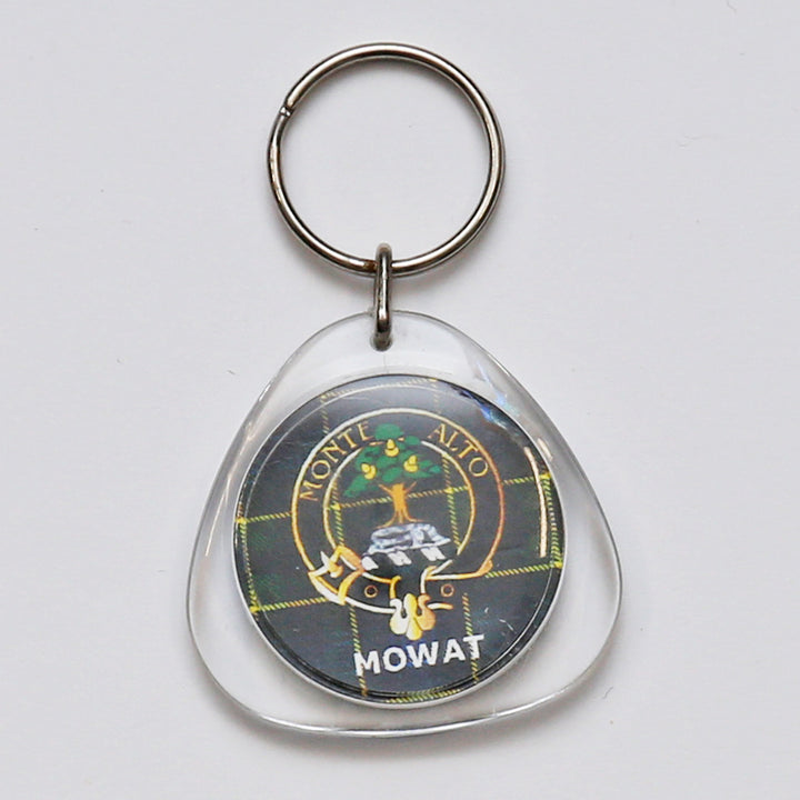 Clan Crest Plastic Key Chain - Mowat