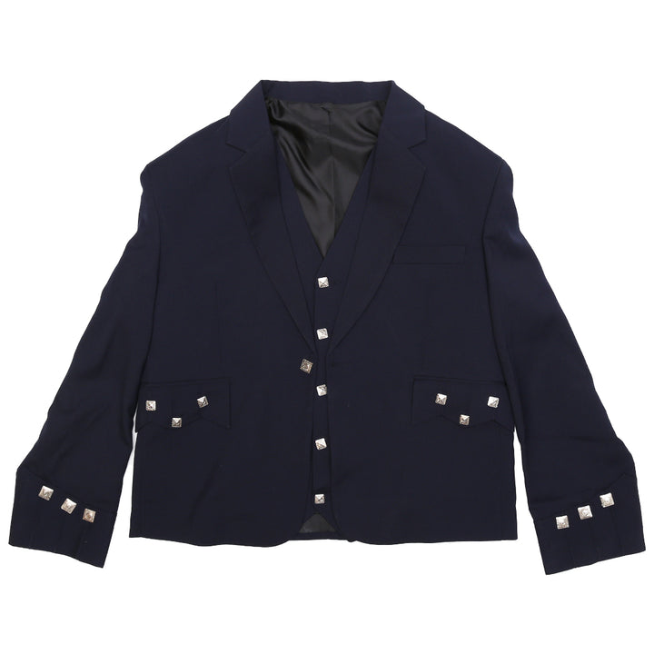 Navy Economy Argyll Jacket with Vest