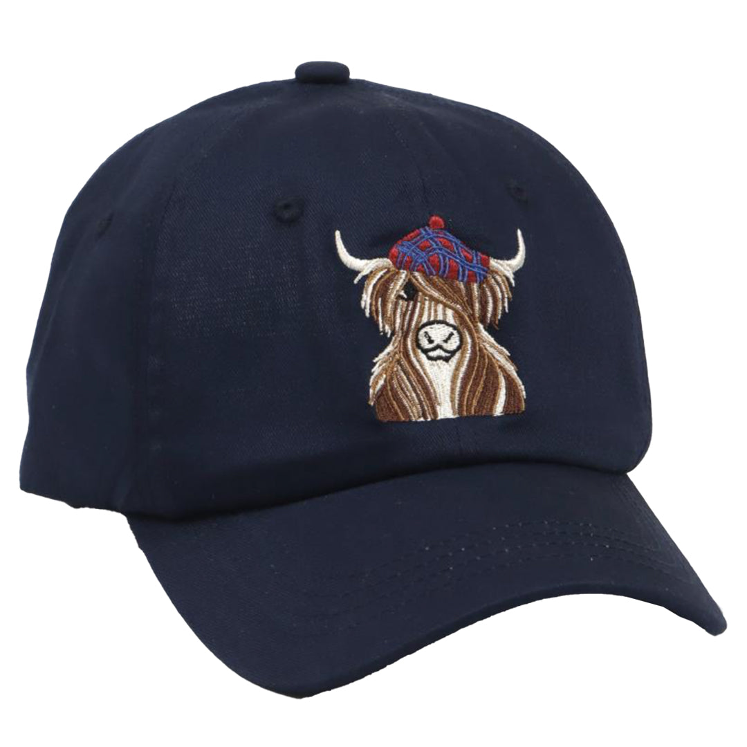 Navy Hamish Highland Cow Cap