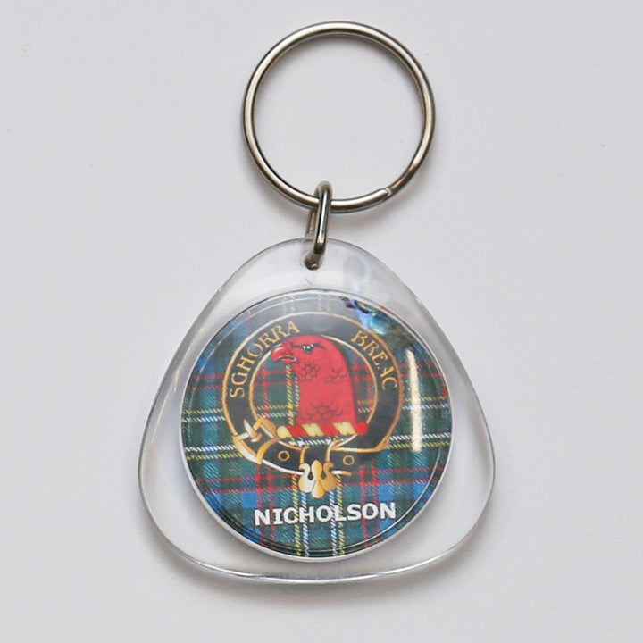 Clan Crest Plastic Key Chain - Nicholson