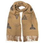 Oversized Scarf - Trinity Knot Camel Grey