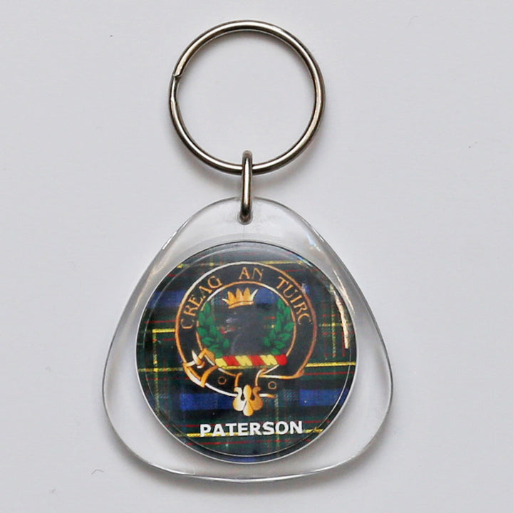 Clan Crest Plastic Key Chain - Paterson