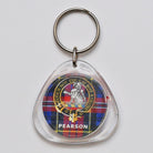 Clan Crest Plastic Key Chain - Pearson