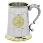 Pewter and Brass Beer Mug Tankard (1 Pint)