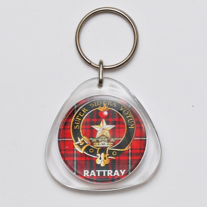 Clan Crest Plastic Key Chain - Rattray