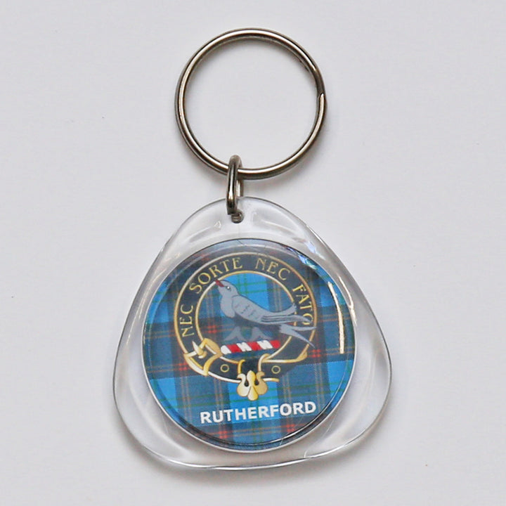 Clan Crest Plastic Key Chain - Rutherford