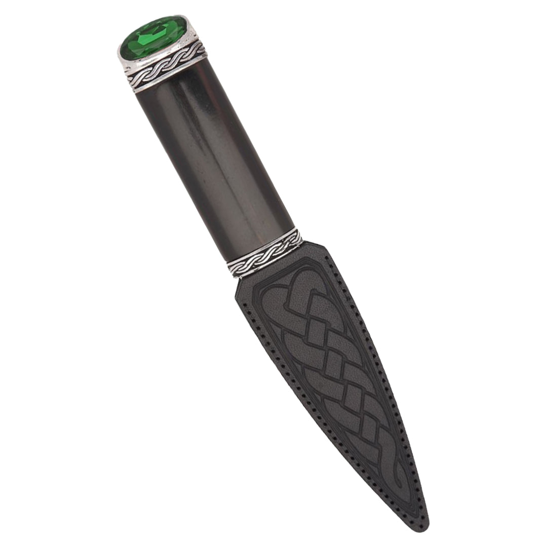 Sgian Dubh, Blackwood Stone Top (Emerald)