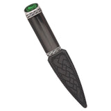 Sgian Dubh, Blackwood Stone Top (Emerald)