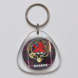 Clan Crest Plastic Key Chain - Sharpe