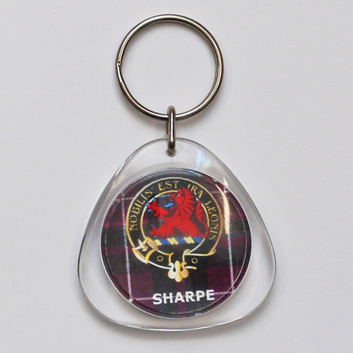 Clan Crest Plastic Key Chain - Sharpe