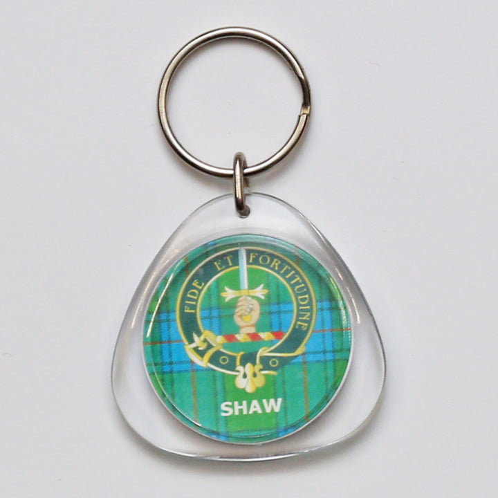 Clan Crest Plastic Key Chain - Shaw