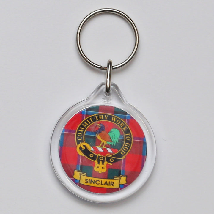 Clan Crest Plastic Key Chain - Sinclair