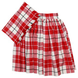 Size 6 Dress Red McRae of Conchra National Skirt and Plaid