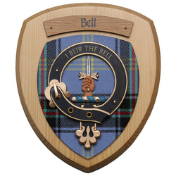 Small Bell Wall Plaque Light Wood