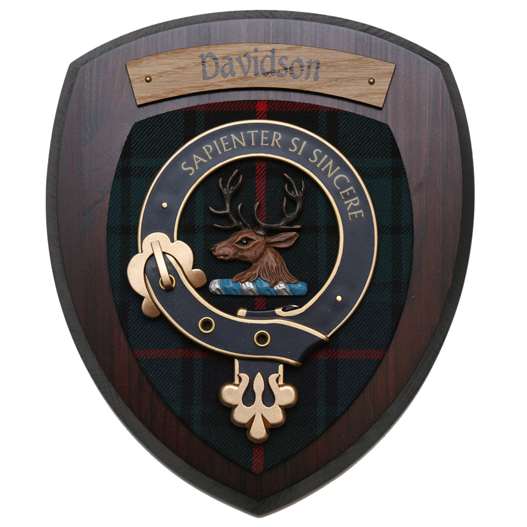 Small Davidson Wall Plaque Dark Wood