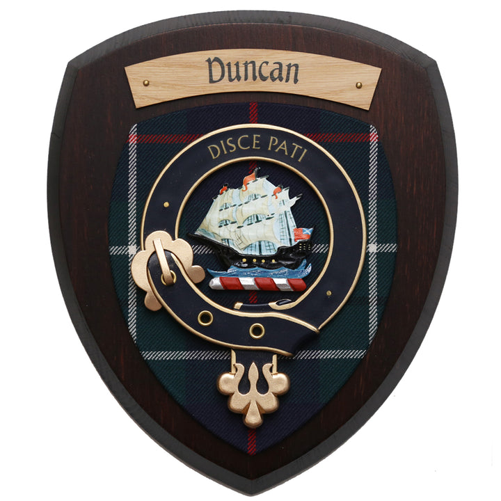 Small Duncan Wall Plaque Dark Wood