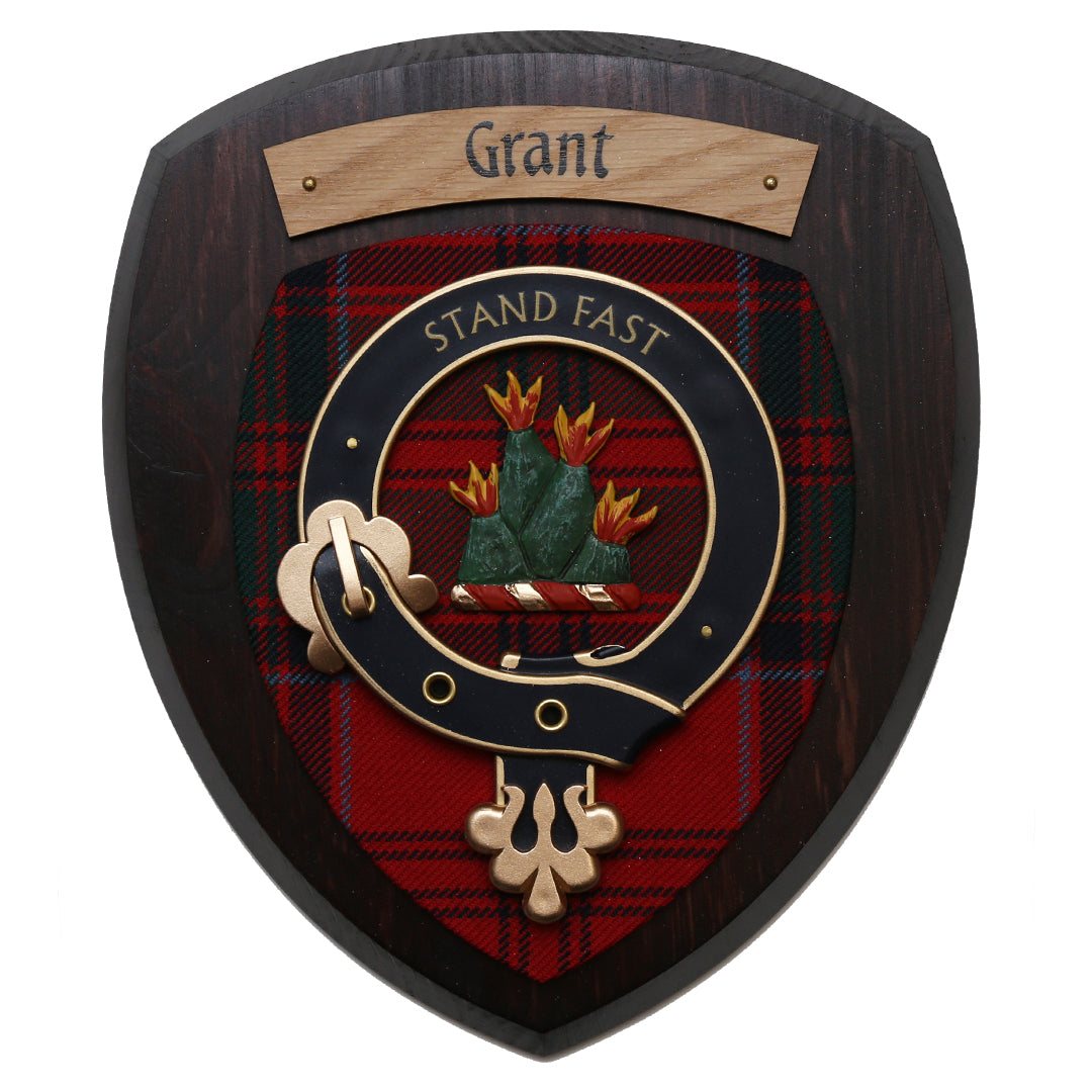 Small Grant Wall Plaque Dark Wood