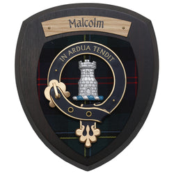 Small Malcolm Wall Plaque Dark Wood