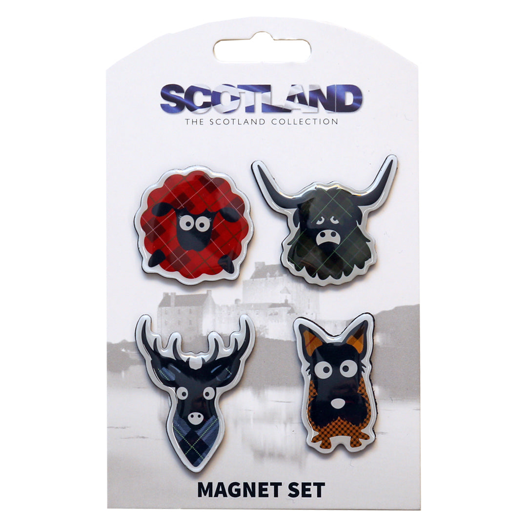 Tartan Animals Magnet Set