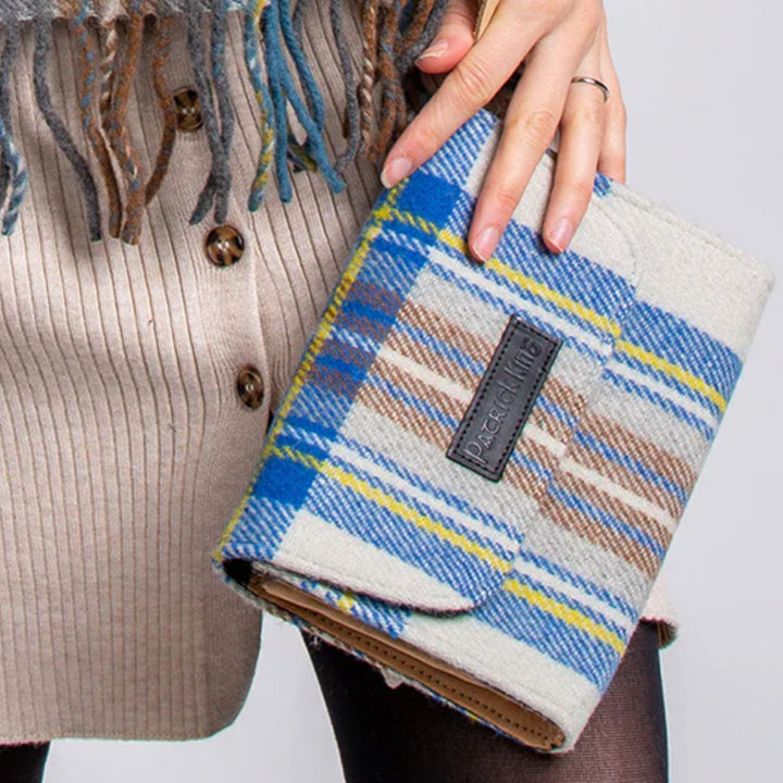 Tartan Clutch Purse - Stewart Muted Blue