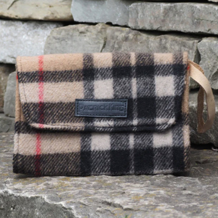 Tartan Clutch Purse - Thompson Camel