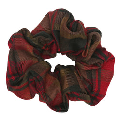 Tartan Hair Scrunchie - Maple Leaf