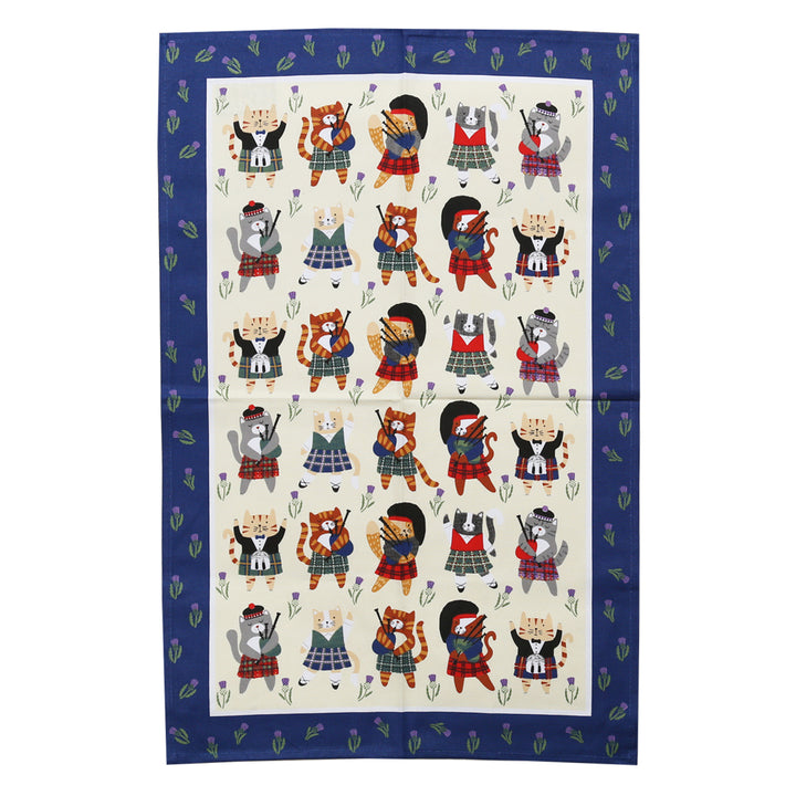 Tea Towel - Cats in Kilts